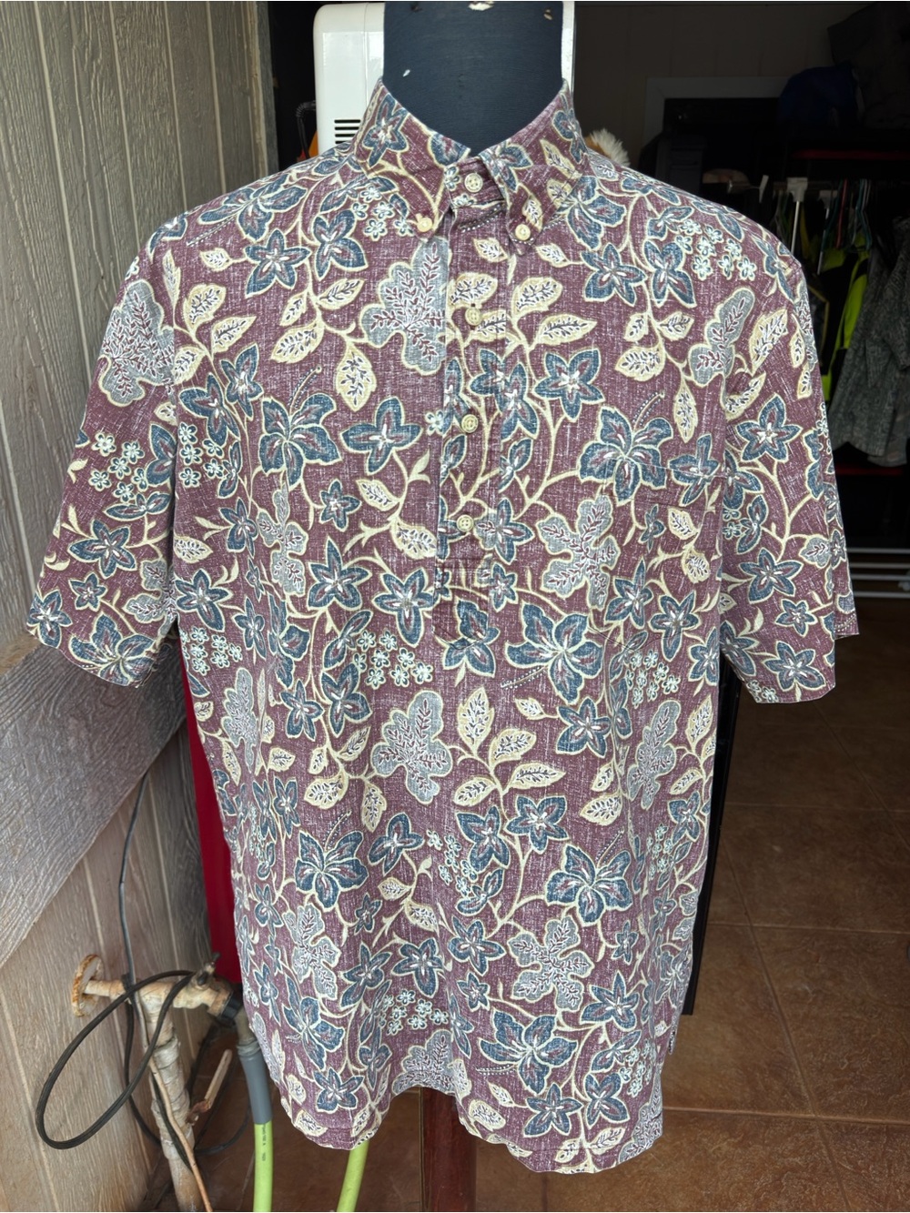 PreOwned Reyn Spooner Hawaiian Print Multicolored Pullover Men's XL